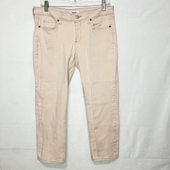 Sonoma Denim Capri Jeans Stretch Pale Pink Mid-Rise Size 10 (32x24) - Picture 1 of 6